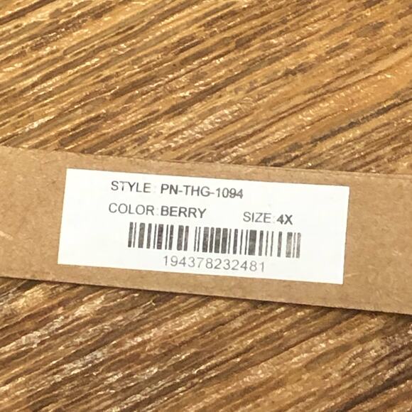 Skims Red Pink Berry T-String Thong Panties Size 4X - Picture 10 of 10